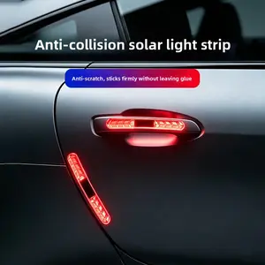 Solar luminous car door anti-collision strip, car logo, scratch-proof anti-collision sticker, door edge protection strip 5-color light