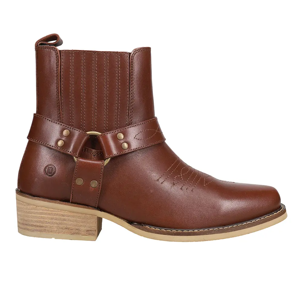 Dingo Mens Black Bart Pull On Square Toe Casual Boots Ankle - Brown Dingo Mens Black Bart Pull On Square Toe Casual Boots Ankle - Brown
