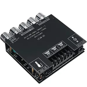 Bluetooth Audio Amplifier Board，2.1CH 50W+100W High Power Bluetooth Amplifier Board, Hi-Fi Audio with Bass Treble Control, DIY Home Theater Speaker System, Wireless Subwoofer Output Stereo Digital AMP for DIY Home Speakers