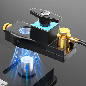 2pcs Manual/Automatic Circuit Breaker for Car Battery Disconnect Switch, Featuring an Anti-Drain Leakage Protector And a Mini Wrench Switch.