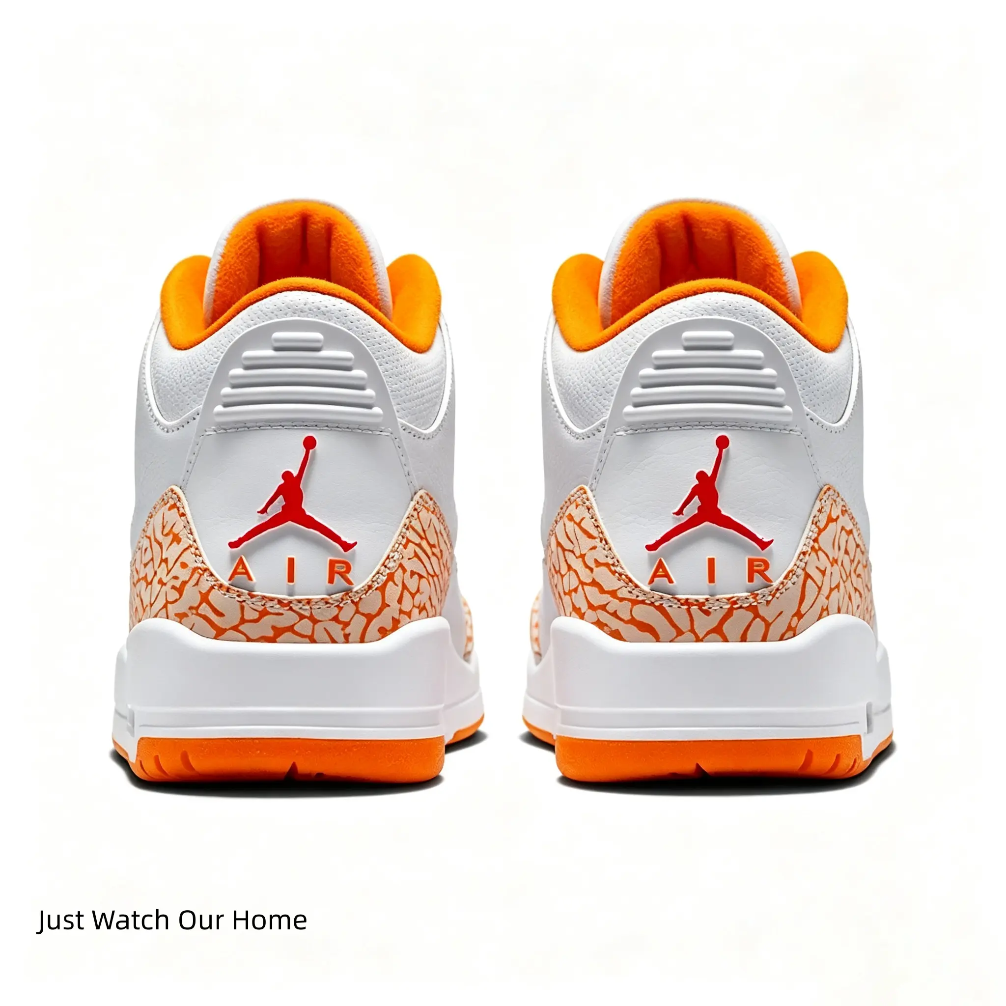 Crack Texture Leather Casual Sneakers White Orange Mid Top Orange Outsole Daily Walking Vintage Footwear