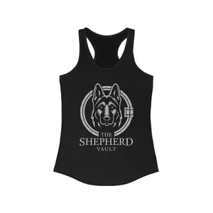 The Shepherd Vault Women's Vault Standard Racerback Tank GSD Cotton Sporty Top Flattering Fit Lightweight Fabric
