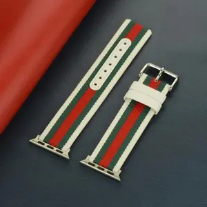 Smart Watch Band Compatible with Apple Strap Buckle Red Green White Black