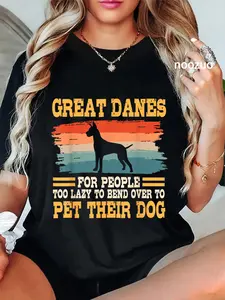 100% Cotton Great Dane Retro Vintage German Mastiff Gentle Dog Lover T-Shirt