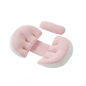 Ergonomic U-Shaped Full Body Support Pillow, Soft Lumbar Hip Waist Cushion, Multifunctional Side Sleeper Pillow for Bedroom Daily Rest