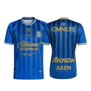 New Chivas 2025 26 Second Away Home Blue short sleeves football jersey shirt without number