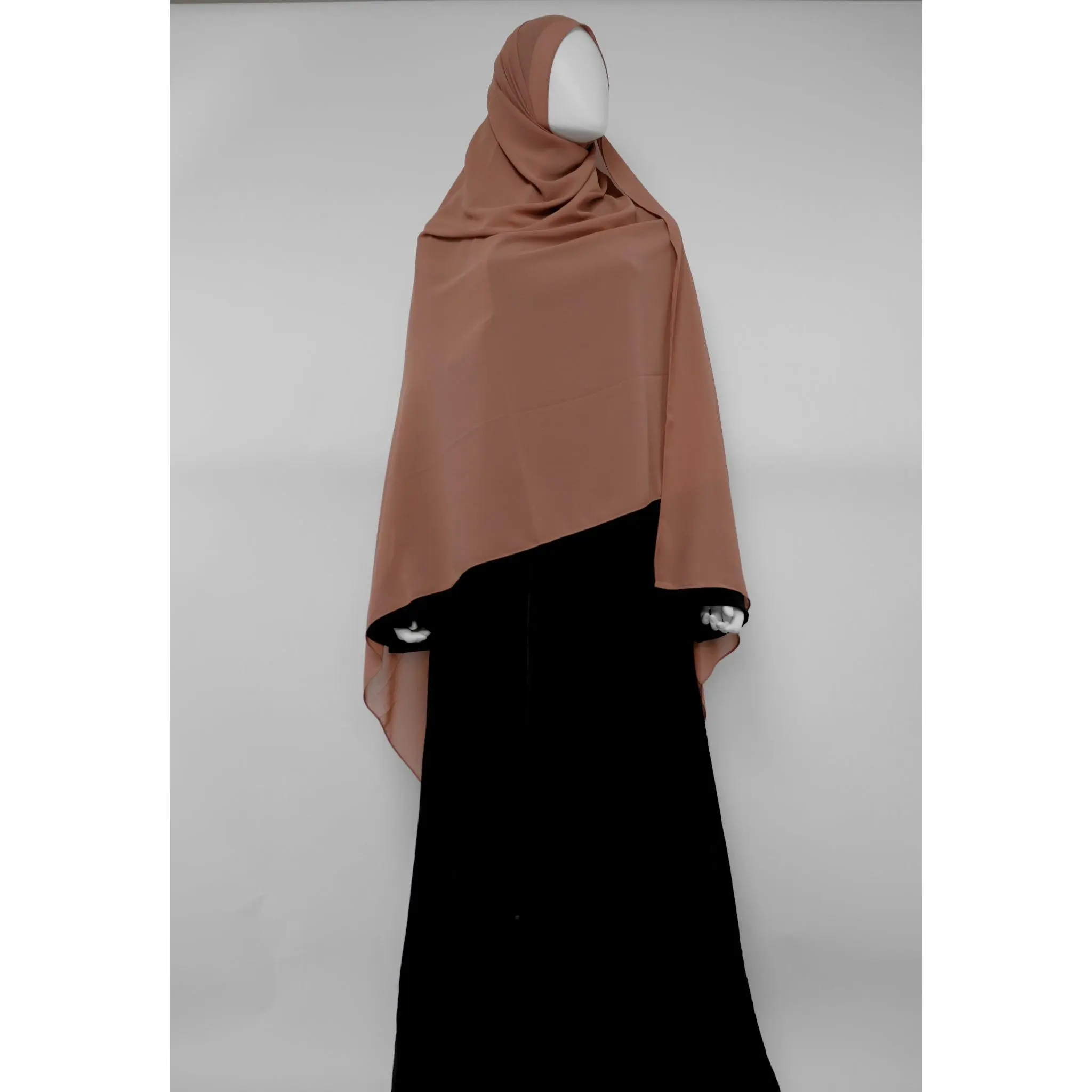 2XL Premium Chiffon Hijab - Apricot