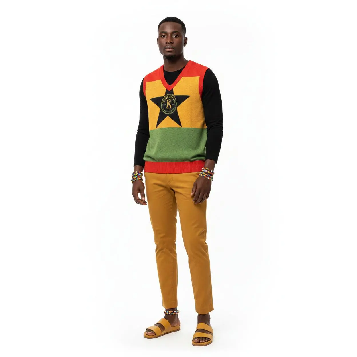 GHANA PRIDE Heritage Casuals Knit V-neck vest