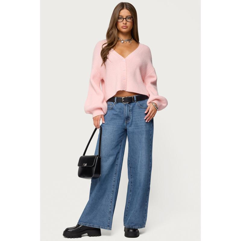 Sabrina Chunky Knit Cropped Cardigan