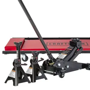 Craftsman 3-Piece Floor Jack Set Comes With 2 Jack Stands & Creeper