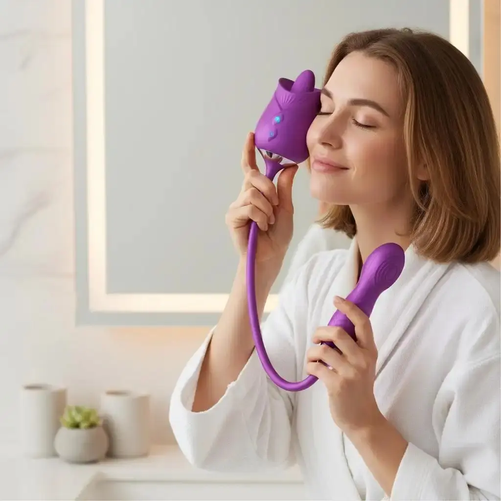 Lazy Curling Tool - Ideal for Home and Travel - Easily Create Large Curls - Dual-directional rotation, anti-tangle, anti-scald, Valentine's Day gift - Ideal for Beginners.Easy to use - French wave curling wand