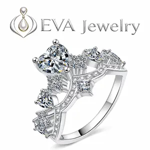#58（Lover）925 Sterling Silver Synthetic Moissanite Ring