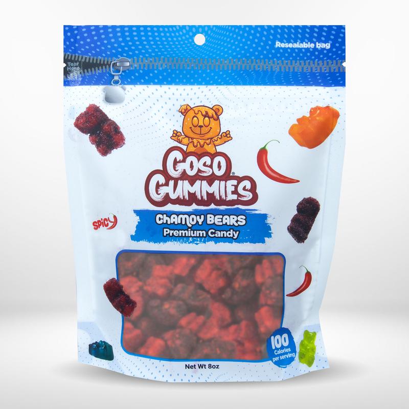 Goso Gummies Spicy Chamoy Gummy Bears - 8 Oz Bag - Spicy & Juicy Snack ...