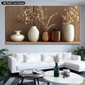 2D Flat, 1pc Large  19.68*39.37In/50Cm*100Cm Unframed,Modern canvas home wall decoration painting artFlowers, vase, decor, arrangement, interior, designHome Decor Canvas Art Living Room Bedroom Mural Poster Decoration New year
