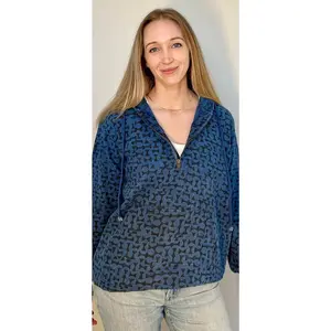 Indigo Printed Hoodie