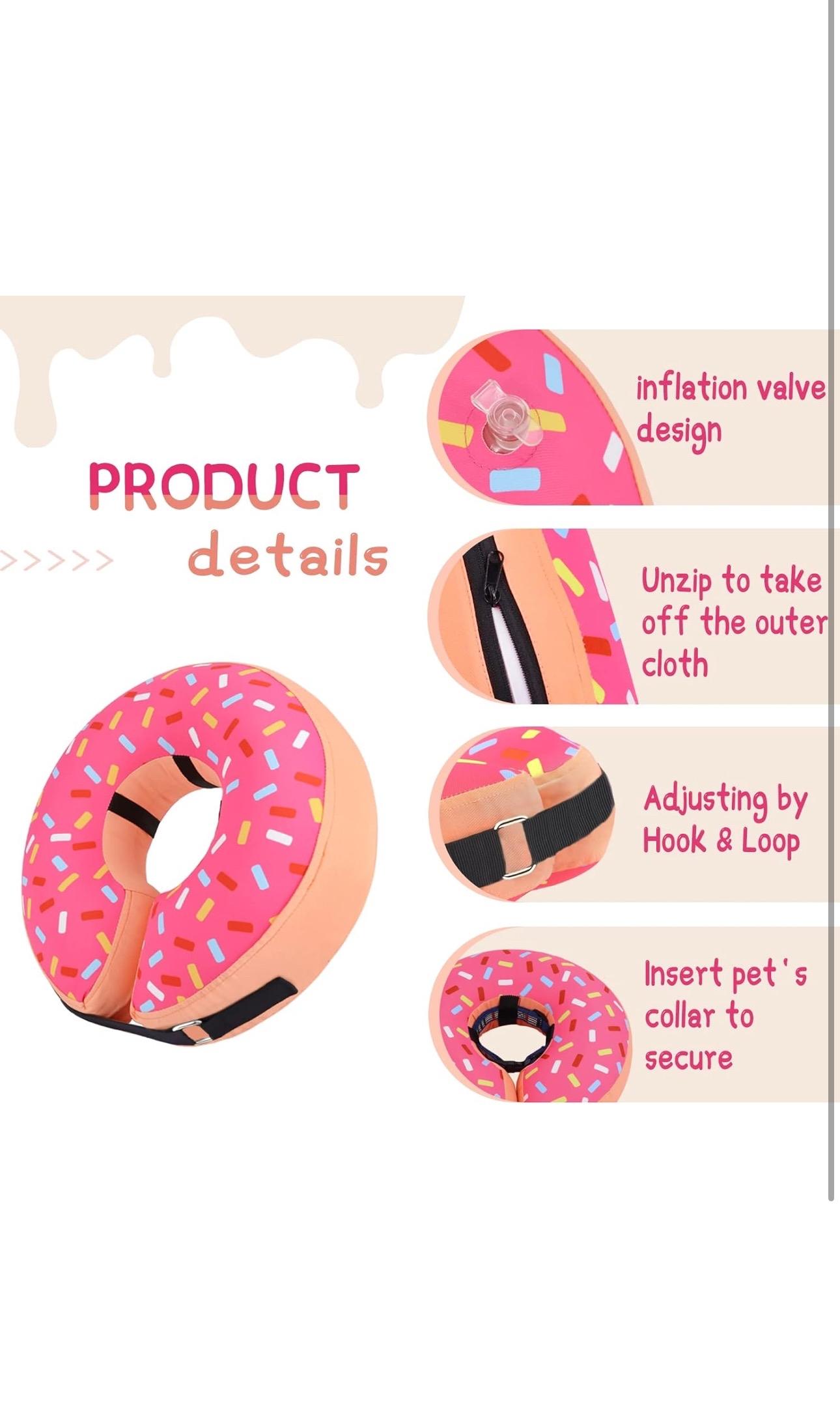 Supet Inflatable Dog Cone Collar Recovery E Collar for Neuter, Soft Dog Cone size XL - Alternative After Surgery