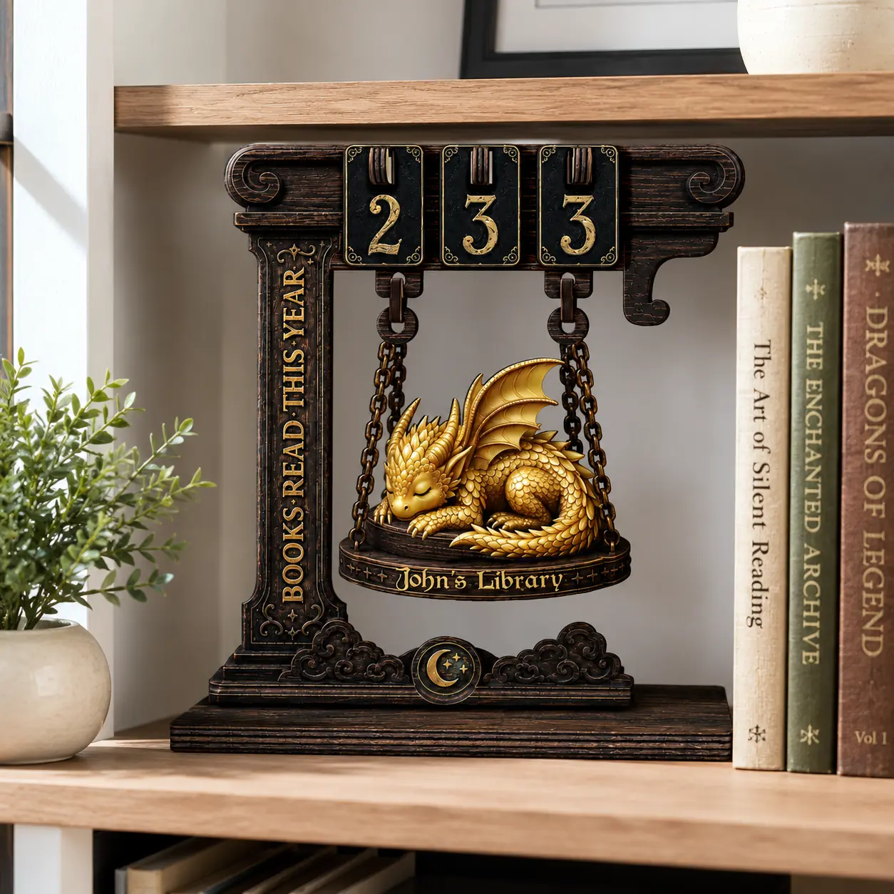 Personalized Tairn-Andarna Book Reading Tracker Sign, Fourth Wing Inspired Fantasy Dragon Bookshelf Decor, Acotar Merch, Study Daily Birthday Gift for Book Tracking Enthusiasts, Bool Lover