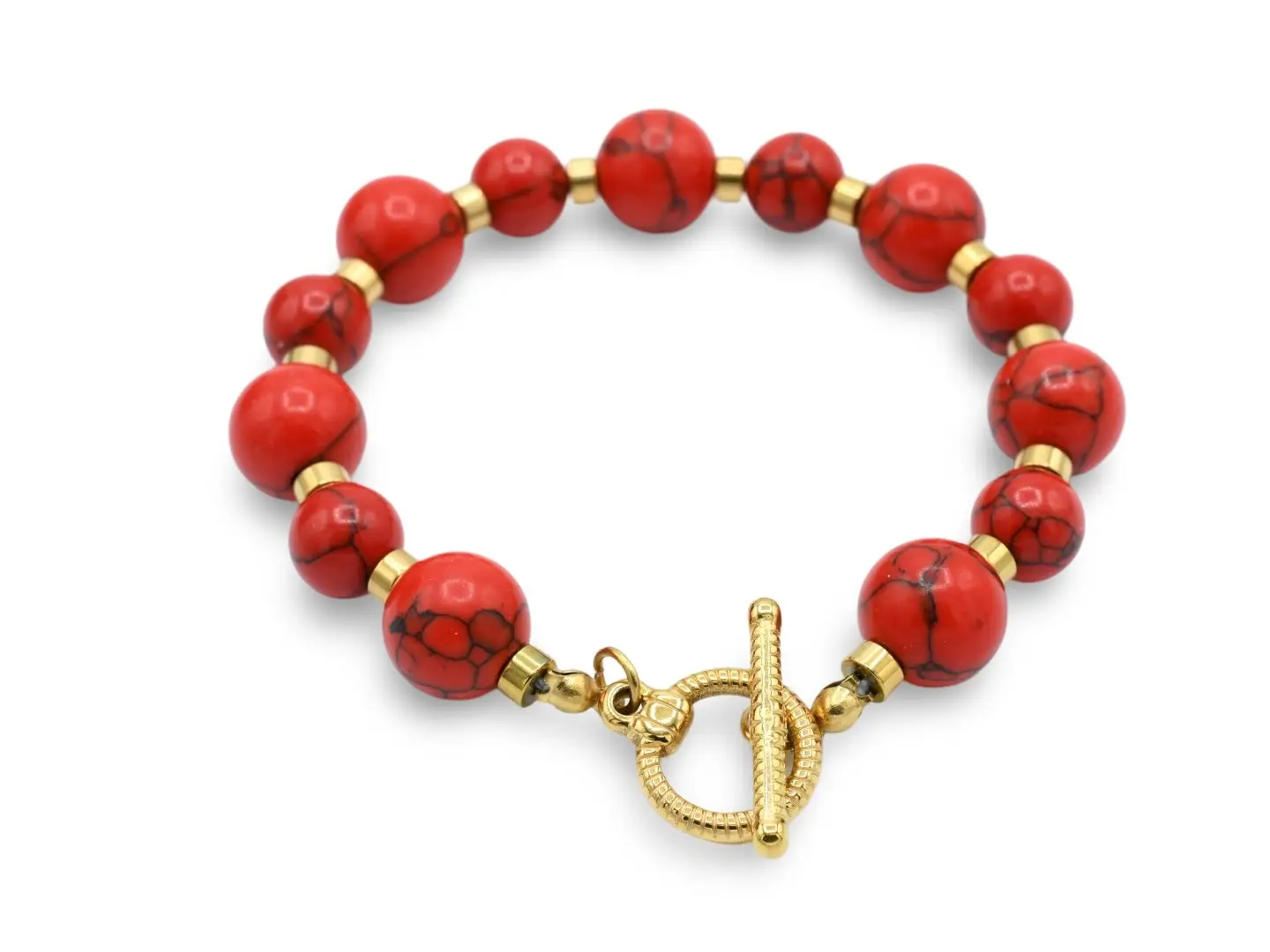 Natural Red Stone Bracelet - Elegant Design for Everyday Wear, Lightweight and Comfortable Fit