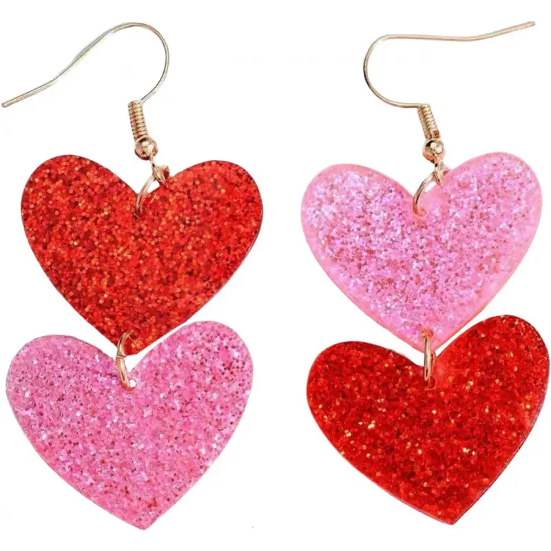 2 Hearts Red Pink