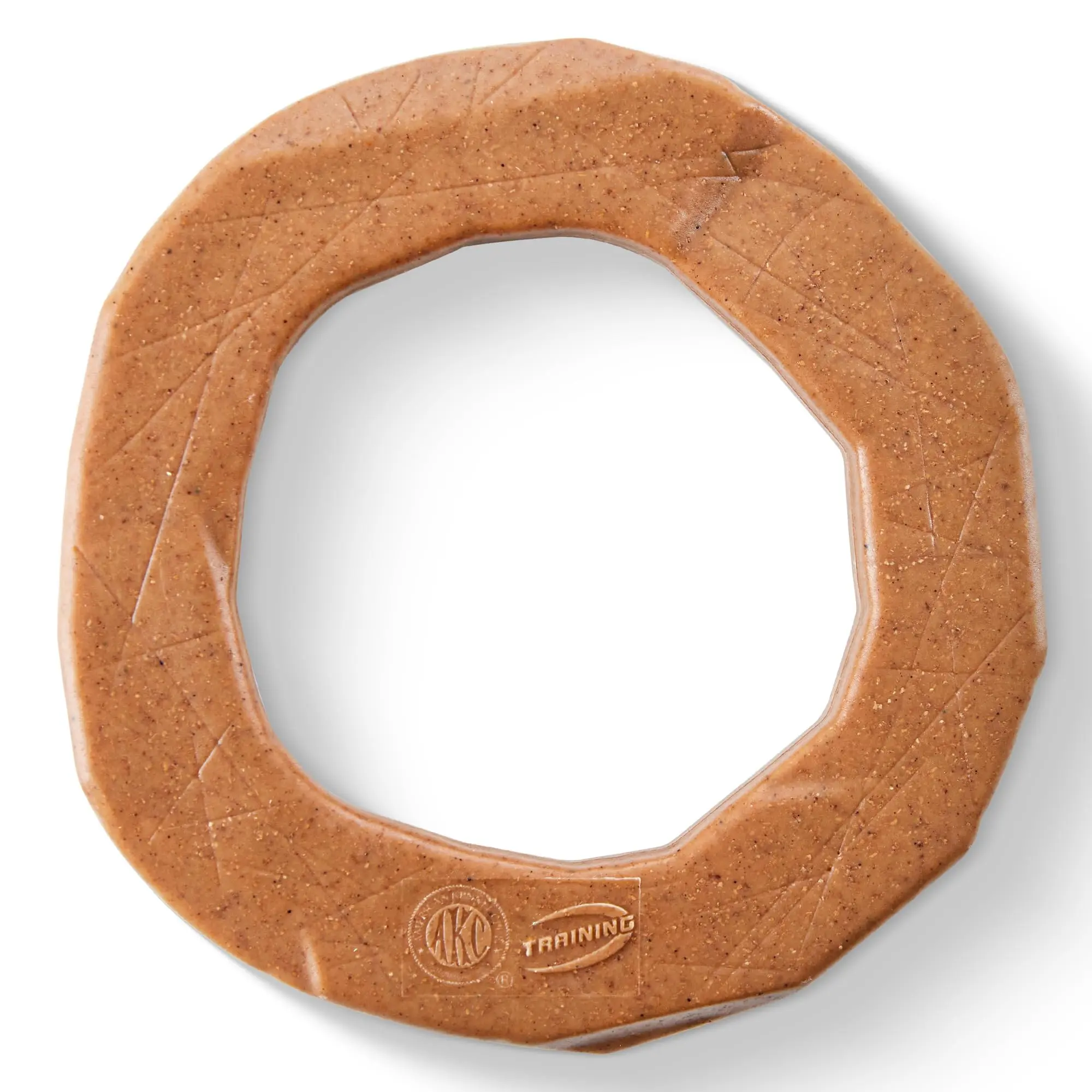 Wood Infused Peanut Butter Scented Dog Chew Toy Ring (Pack of 2)