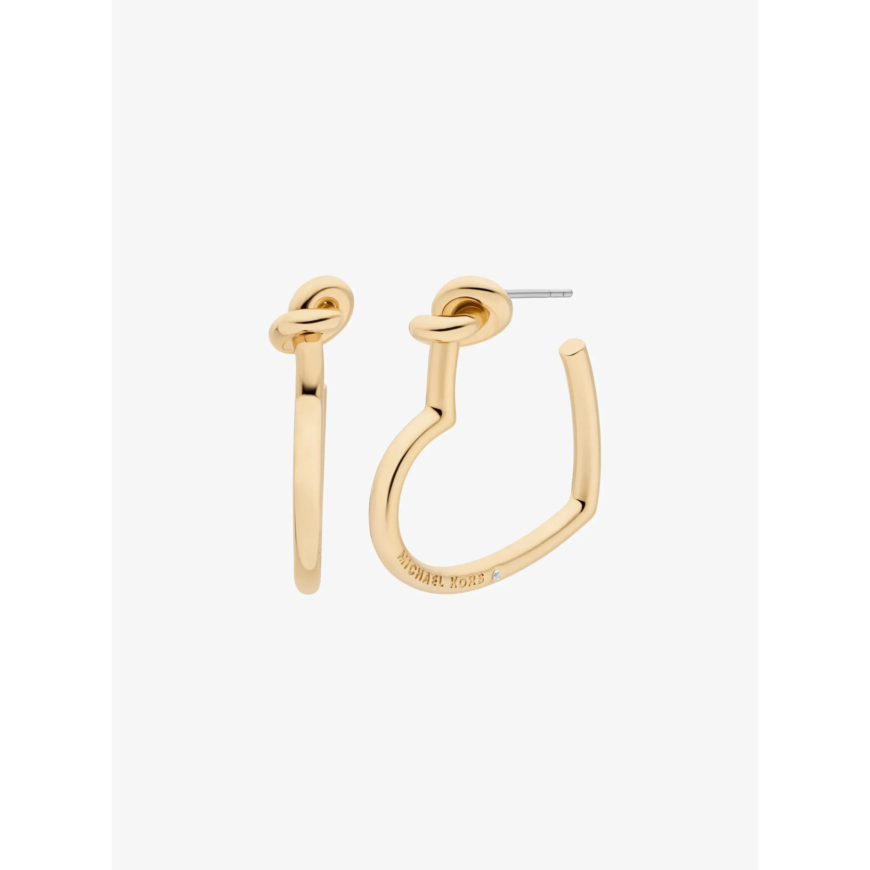 Knotted Heart Hoop Earrings