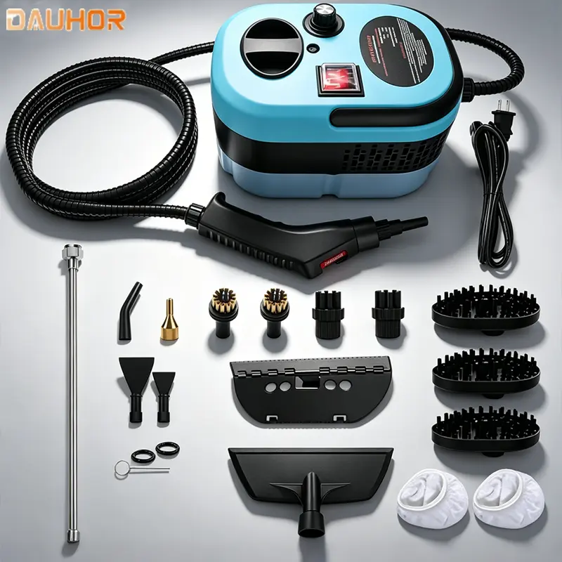 2500W Corded Portable Handheld Steam Cleaner - Floor Steamer, Portable Steam Mop, High-Temperature, High-Pressure, Compact, Crevice-Handled, Thermal, Eco-Friendly Non-Bleach Cleaning Machine with 20 Accessories for Home, Garage Multi Surface Cleaning, Mul