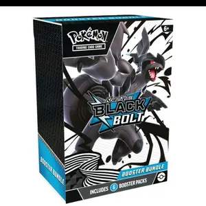 Pokémon Trading Card Game Black Bolt Booster Bundle - Six Packs of Scarlet & Violet Boosters for Collectors and Enthusiasts