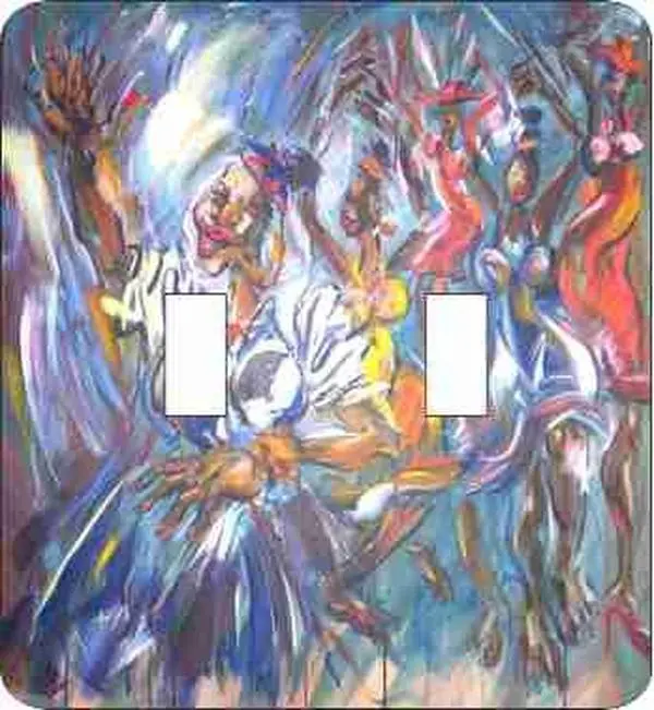 Celebration Double Switch Plate (African American Double Switch Plate)