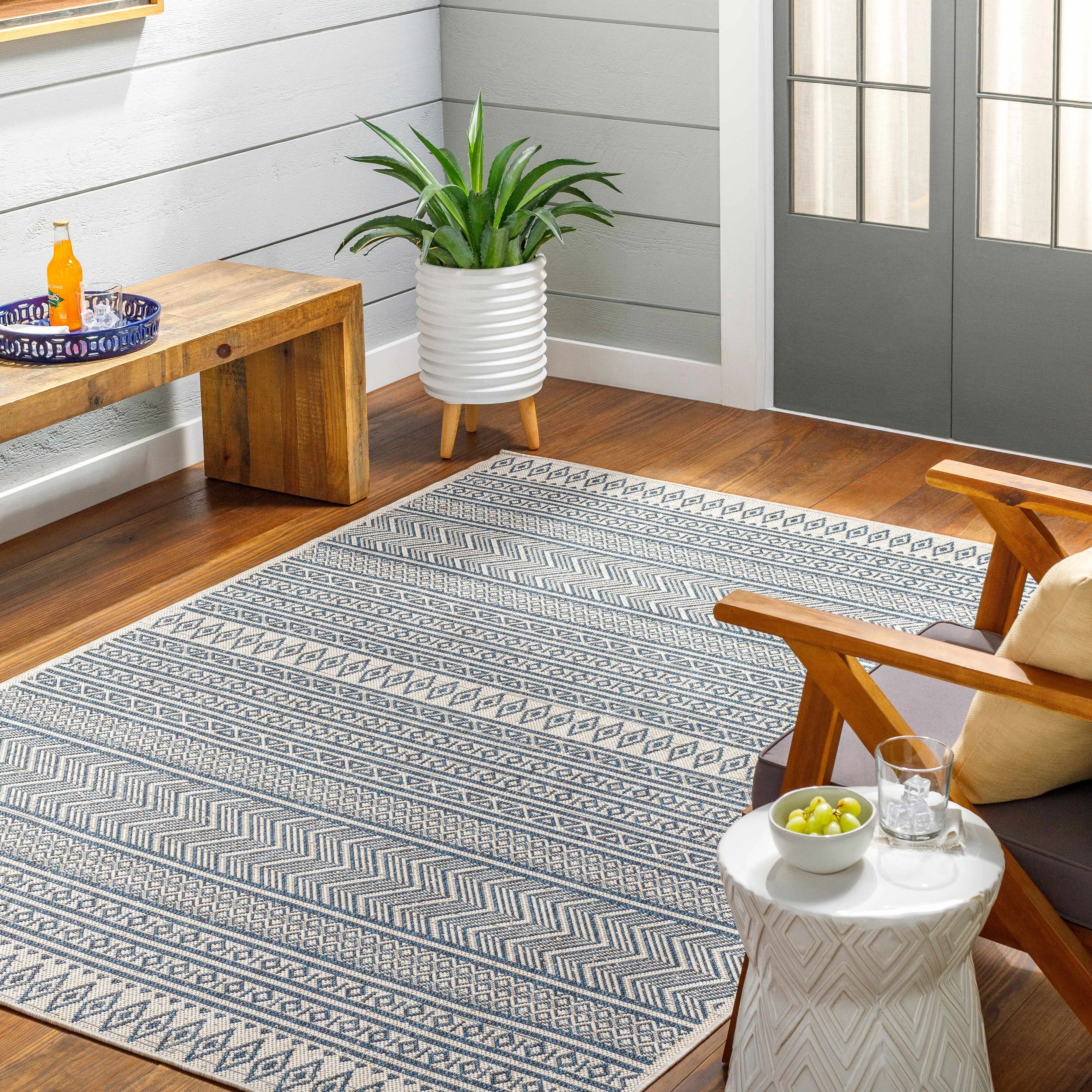 Madras Ink All-Over Performance Rug for Home Decor, Living Room Use, Home Decor Rug, Living Room Rugs