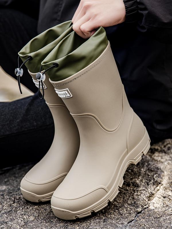 Men's & Women's High-Quality Anti-Slip Rain Boots with Cuff, Kitchen Shoes, Garden Shoes, Motorcycle Boots, Fishing Shoes, Army Green