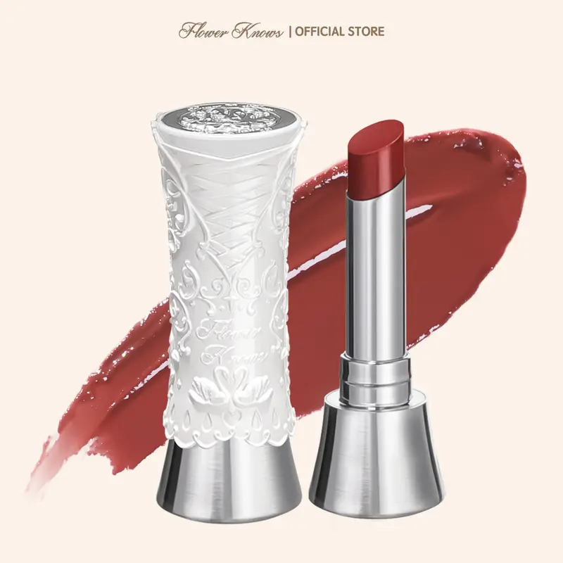 Flower Knows Swan Ballet Collection Shine Lipstick, Hydrating Lip Product with Jojoba Oil, Gluten-Free, Transfer-Proof Glossy Finish, Moisturizing for Adults, Glossy Lips, #sohochic, Ideal for Christmas gift, Black Friday