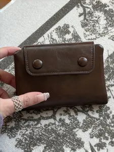 Small Eye Wallet, Zippered Hidden Compartment, Soft PU Leather, Multi-Card Holder, RFID Blocking, Unisex, Perfect Gift for Couples
