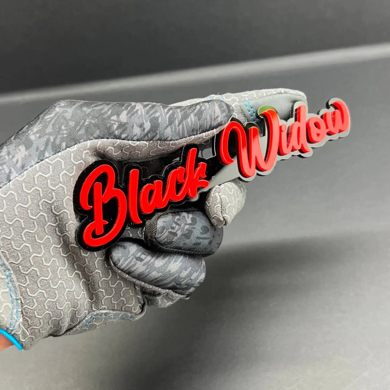 1PC Black Widow 3D Acrylic Emblem Badge for Car SUV or Truck