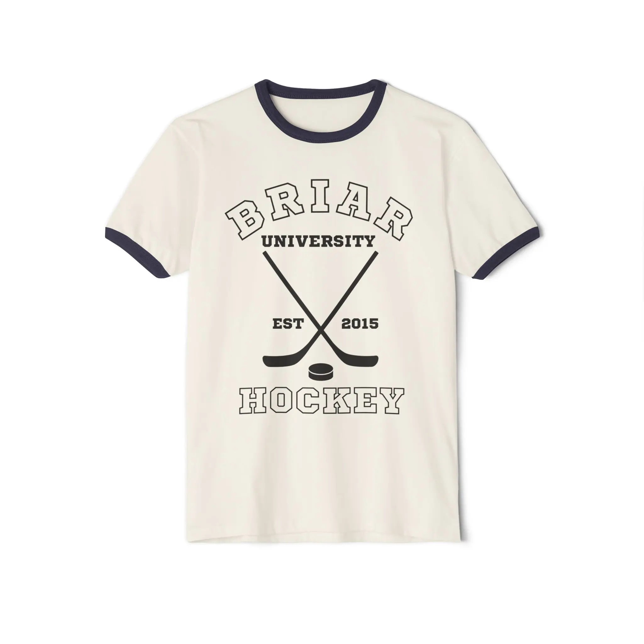 Briar University Hockey Ringer T-Shirt, Elle Kennedy,off campus series/hockey books/BriarU/the Charlie method