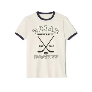 Briar University Hockey Ringer T-Shirt, Elle Kennedy,off campus series/hockey books/BriarU/the Charlie method