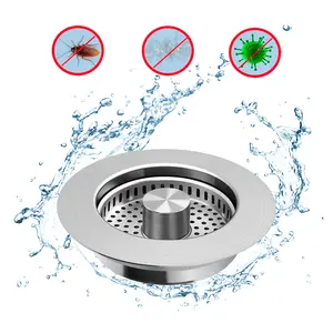 3-Way Sink Stopper, Ultra-Fine Mesh Filter, Prevents 99% Clogs & Bad Odors