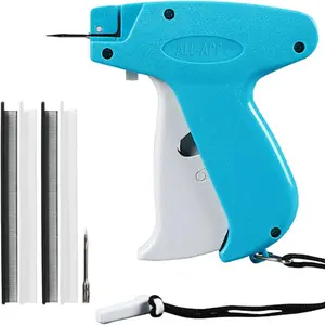 Clothes Sewing Fastener Tool Set, 1 Count Handheld Clothes Sewing Gun with 1500pcs Black Fastener & 1500pcs White Fastener & 1 Count Needle, Sewing Tool Kit for Home & Cloth Shop