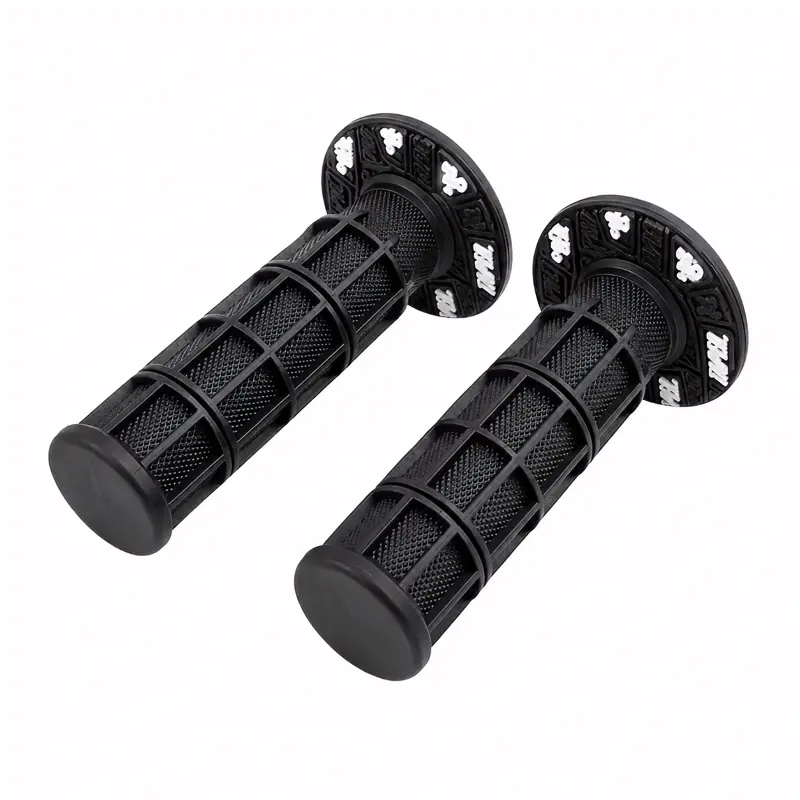 Motorcycle Handlebar Grips Anti Slip Rubber Throttle Grips for Dirt Bike ATV Street Bike Riders Comfortable Shock Absorbing