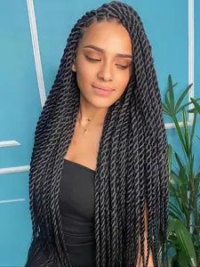 36 Inch Long Senegalese Twist Braided Wigs for Women, Gorgeous Fluffy Wigs without Bangs, Synthetic Lace Front Wigs for Party, Daily Use, Glueless Hair Wigs