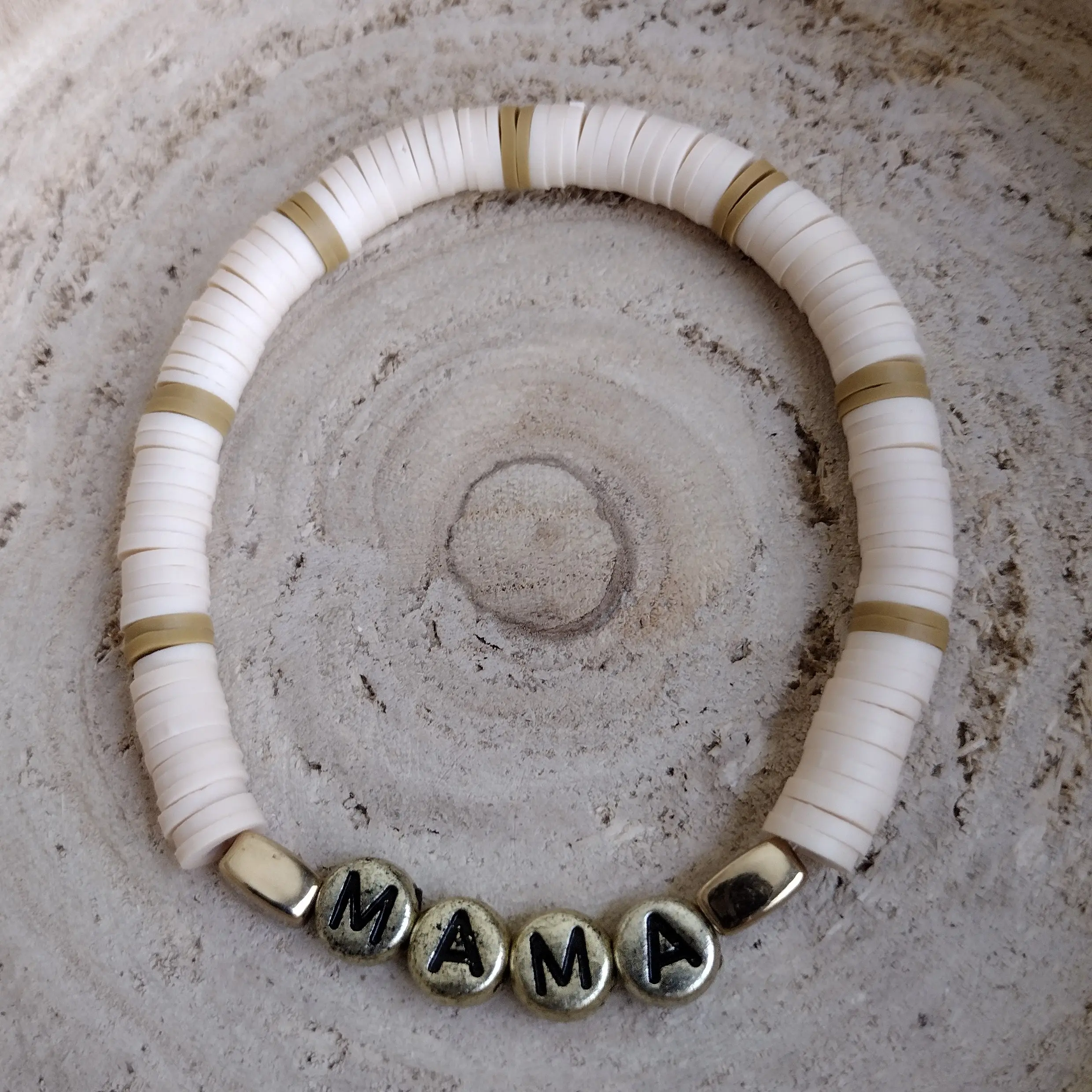 MAMA Beige & Brown Bracelet | Fashion Accessories | Casual | Boho