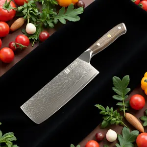 Professional Damascus steel small vegetable knife with rosewood handle, suitable as a New Year gift and for daily household use