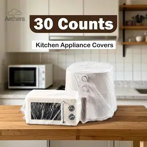 Aethera 30Pcs Disposable Kitchen Appliance Dust Covers TikTok Viral Thickened PE Material 110x90cm Universal Large Size Protector Bags for Oven Pressure Cooker Blender Toaster Air Fryer & More Household Items
