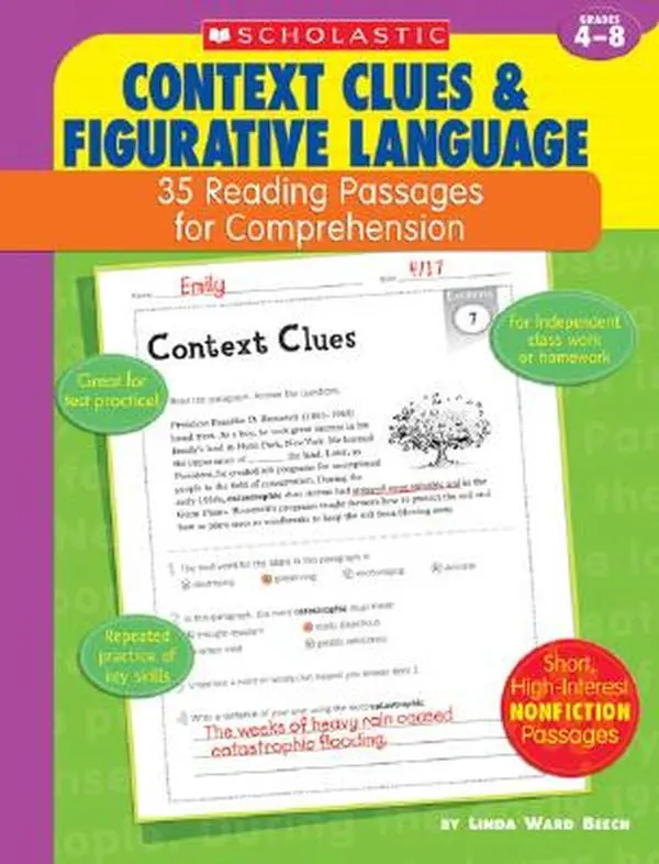 35 Reading Passages for Comprehension: Context Clues & Figurative Language: 35 Reading Passages for Comprehension -- Linda Ward Beech, Paperback