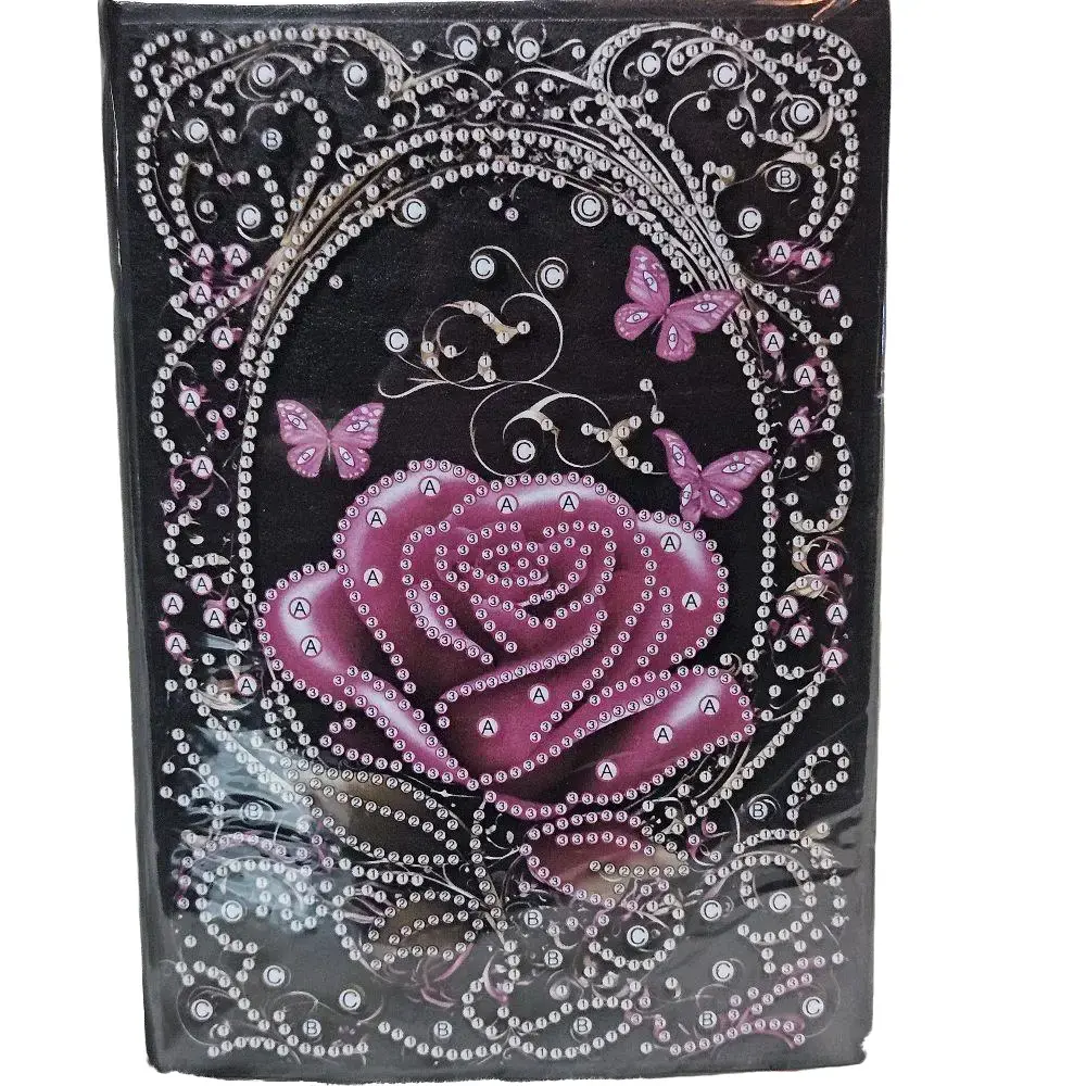 Diamond Painting Kit - Journal/Sketchbook - Pink Rose