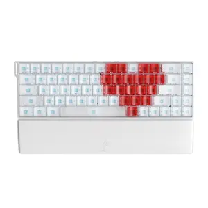 AK680 V2 e-sports game specific mechanical keyboard with keyboard holder AJAZZ magnetic switch keyboard crystal axis 68 key compact office mechanical keyboard RGB DIY support multiple systems suitable for e-sports games and office Gaming Keyboard