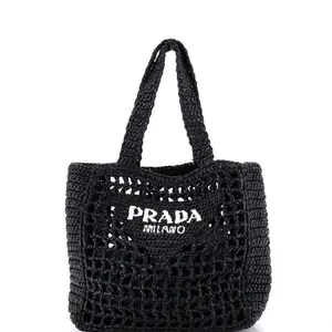 Pre-owned PRADA Raffia Tote Bags REBAG Logo Tote Small by Rebag