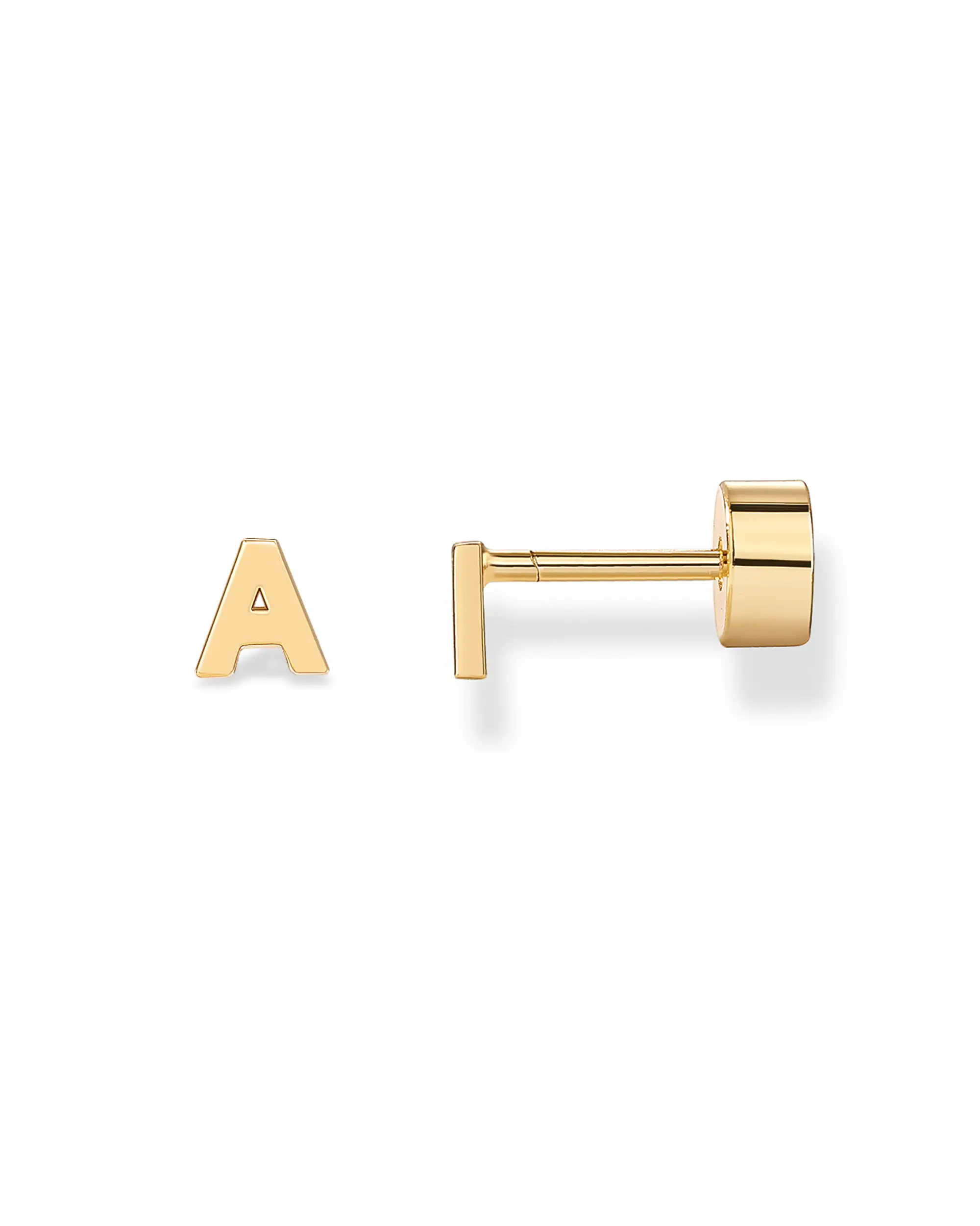 PAVOI 14K Gold Plated Initial Flatback Earrings for Women - Earscape-Friendly Studs - Trendy Fashion Jewelry PAVOI 14K Gold Plated Initial Flatback Earrings for Women - Earscape-Friendly Studs - Trendy Fashion Jewelry