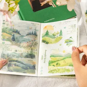 Seasons Themed Sticker Book, 20 Sheets/book Scrapbooking & Journal Making Material Paper, DIY Decorative Stickers for Students, Scrapbook Page