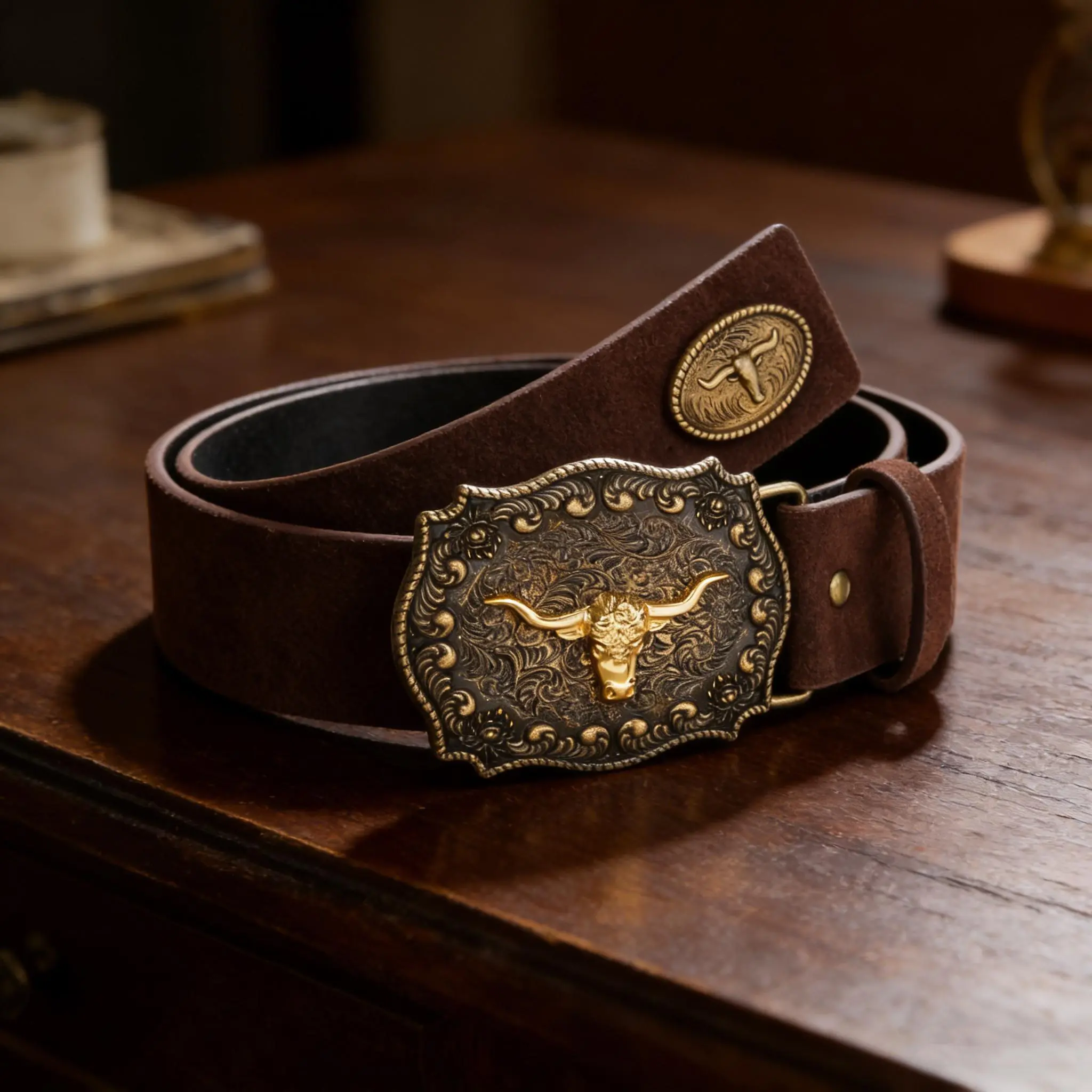 1pc Women’s Dark Brown Western Cowboy Belt – Vintage Western Cowboy design with a gold-tone buckle, large size, non-washable belt suitable for casual, formal, beach, and sports occasions; formal accessory, street style, durable material, fashion accessory