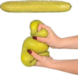 Jumbo Pickle Squíshy Toy, with Calming Sensory Experience, 28cm, Pickle Squíshy Toys, Fruit Squeeze Sensory Fidget, Soft Texture and Funny Design, for Teens, Student, Kids, Office, Home